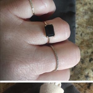 Jenny Kwon East to west onyx gold ring
